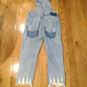 ONE Teaspoon Hooligan Overalls blue jeans NWOT 28